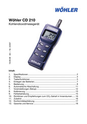 Wohler CD 210 Mode D'emploi
