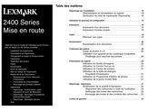Lexmark 2400 Serie Mise En Route