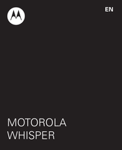 Motorola WHISPER Mode D'emploi