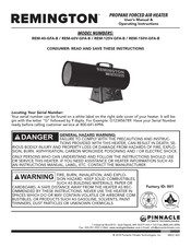 Remington REM-125V-GFA-B Manuel De L'utilisateur Et Instructions D'utilisation