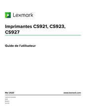 Lexmark CS923 Guide De L'utilisateur