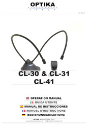 OPTIKA MICROSCOPES CL-31 Manuel D'instructions
