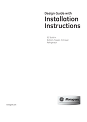 GE Monogram ZIC30GNNII Instructions D'installation