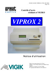 Urmet VIGIK VIPROX 2 Notice D'utilisation