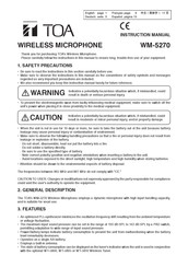 Toa WM-5270 Manuel D'instructions