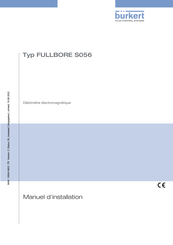 Burkert FULLBORE S056 Manuel D'installation