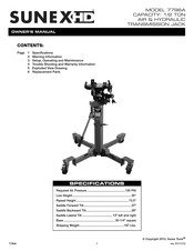 Sunex HD 7796A Manuel D'opération