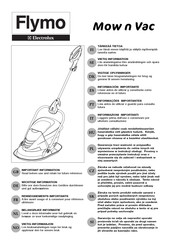 Flymo Mow n Vac 900W Renseignements Importants