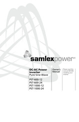 Samlexpower Pure Sine Wave PST-600-24 Guide Du Propriétaire