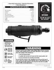 Matco Tools MT2880 Instructions De Fonctionnement