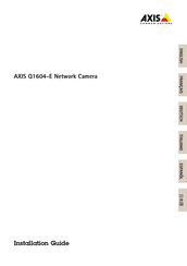 Axis Q1604-E Guide D'installation