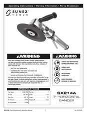 Sunex Tools SX214A Instructions D'utilisation