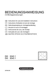 Kuppersbusch EKI 8040.1 Instructions D'utilisation Et Avis De Montage