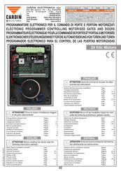 Cardin Elettronica PRG900 Serie Mode D'emploi