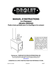 Drolet DB00400 Manuel D'instructions