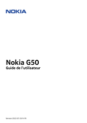 Nokia G50 Guide De L'utilisateur