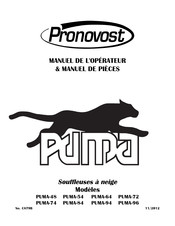 pronovost PUMA-94 Manuel De L'opérateur - Manuel De Pièces