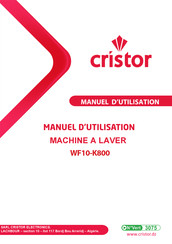 CRISTOR WF10-K800 Manuel D'utilisation