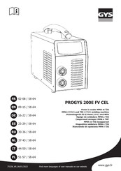 GYS 200E FV CEL Manuel D'utilisation