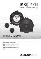 MB QUART QUARTMOBIL QM165 E46 BMW Manuel De Montage Et D'installation