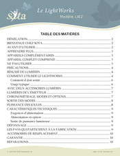 Sota LW2 Mode D'emploi