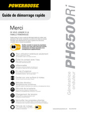 Powerhouse PH6500Ri Guide De Démarrage Rapide