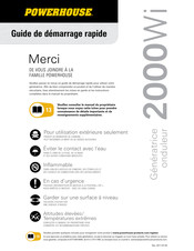 Powerhouse 2000Wi Guide De Démarrage Rapide