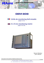 Rami GEM 808 Manuel Utilisateur