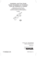 Kohler K-11551 Guide D'installation Et D'entretien