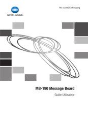 Konica Minolta MB-190 Message Board Guide Utilisateur