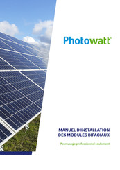 PHOTOWATT BIFACIAUX PW60HT-CB-XF Manuel D'installation