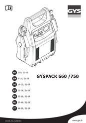 GYS PACK 660 Mode D'emploi