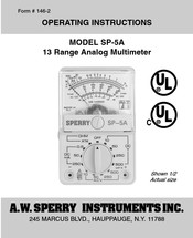 A.W. Sperry Instruments SP-5A Mode D'emploi