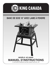King Canada KC-5005R Manuel D'instructions