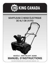 King Canada 362885 Manuel D'instructions