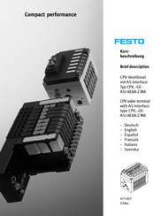 Festo CPV GE-ASI-8E8A-Z M8 Serie Instructions D'utilisation