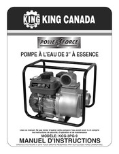 King Canada POWER FORCE KCG-3PG-9 Manuel D'instructions