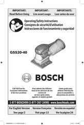 Bosch GSS20-40 Consignes De Sécurité/D'utilisation