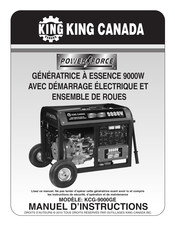 King Canada POWER FORCE KCG-9000GE Manuel D'instructions