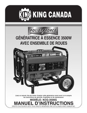 King Canada POWER FORCE KCG-3500G Manuel D'instructions