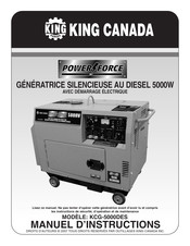 King Canada POWER FORCE KCG-5000DES Manuel D'instructions