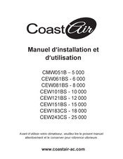 Coast Air CEW101BS Manuel D'installation Et D'utilisation