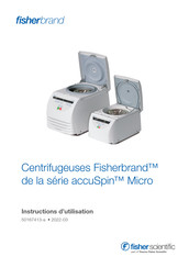 Fisherbrand accuSpin Micro Instructions D'utilisation