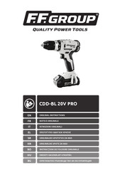 F.F. Group CDD-BL 20V PRO Notice Originale