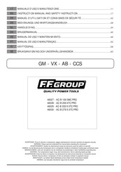 F.F. Group AC-B 200/5.5TC PRO Manuel D'utilisation Et Consignes De Sécurité