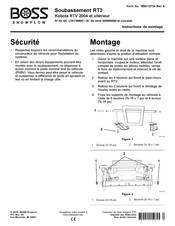 Boss Snowplow RT3 Instructions De Montage