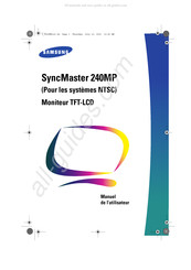 Samsung SyncMaster 240MP Manuel De L'utilisateur