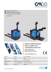 Columbus McKinnon EGU PS 22 FP AC Traduction Du Manuel D'utilisation D'origine