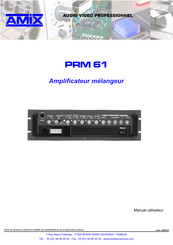 AMIX PRM 61 Manuel Utilisateur