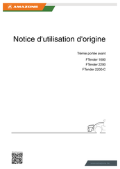 Amazone FTender 2200 Notice D'utilisation D'origine